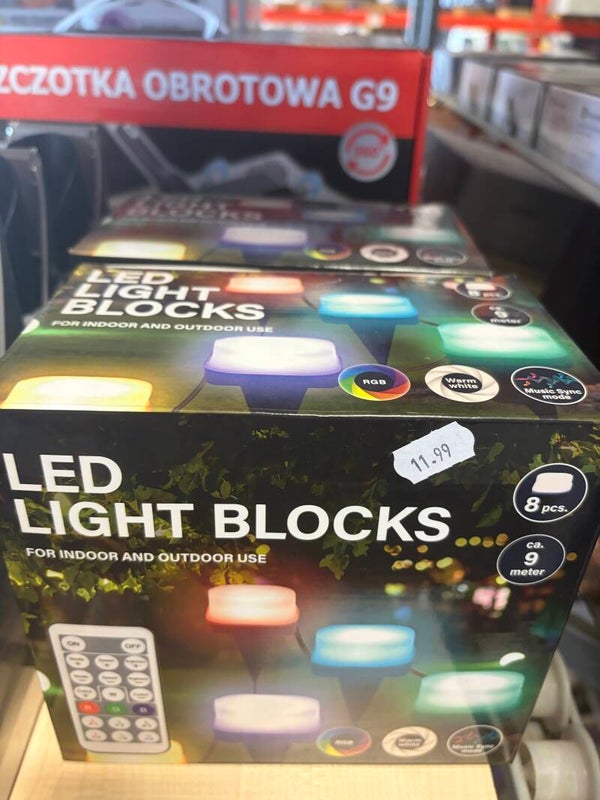 LED BLOCKS LIGHT avec télécommande multi couleurs