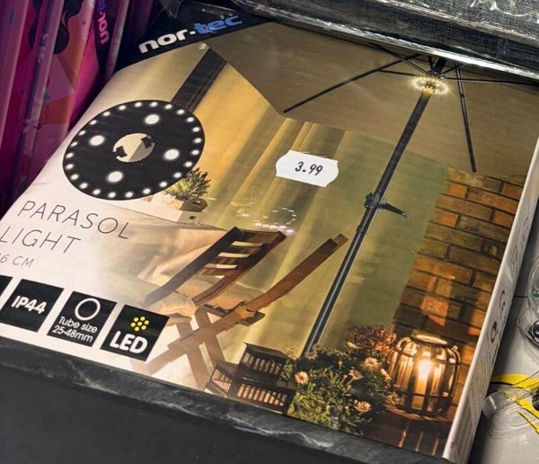 Lumière éclairage pour parasol LED