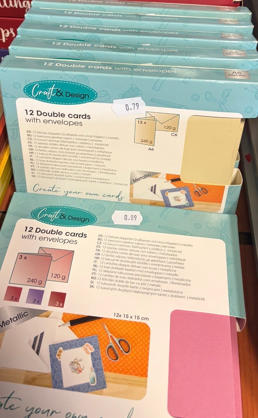 Craft et designs (12 Enveloppes ) Creative