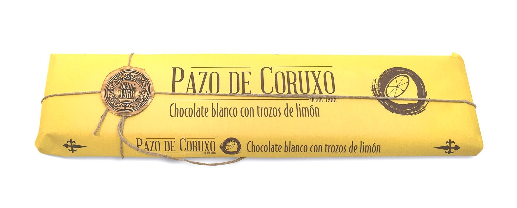 Chocolate Blanco Sabor Limón Pazo de Coruxo - Tableta 300grs (Pazo de Coruxo)