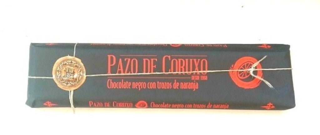Chocolate Negro 52% con Trozos de Naranja Pazo de Coruxo - Tableta 300grs (Pazo de Coruxo)