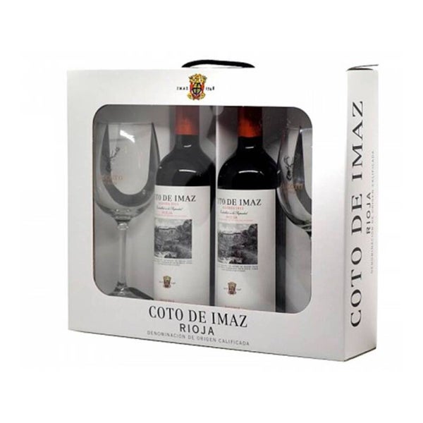 Vino Tinto Coto de Imaz Reserva 750ml 2019 (Estuche 2 botellas + 2 copas) (El Coto de Rioja) - Rioja | Club Luintra Gourmet