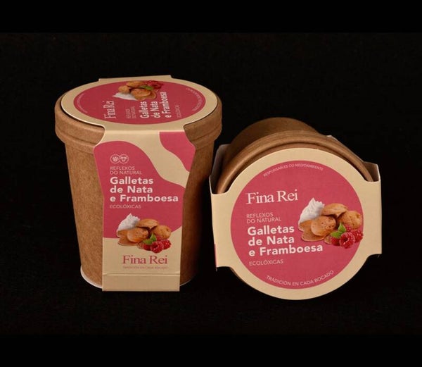 Galletas de Nata con Frambuesa Ecológicas Fina Rei 160grs