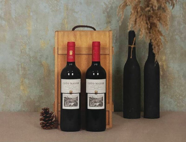 UD 4: Estuche de Madera con 2 Botellas de Coto Mayor Crianza 750ml - Rioja
