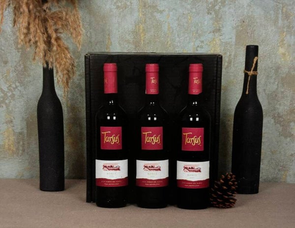 UD 13: Estuche de Cartón con Vino Lujo con 3 Botellas de Tarsus Roble 750ml - Ribera de Duero