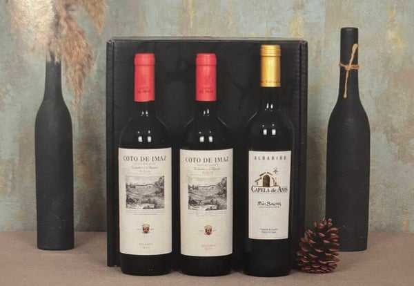 UD 33: Estuche Cartón de Vino Lujo con 3 Botellas