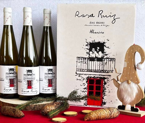 Vino Blanco Rosa Ruiz Lias Albariño 750ml - Estuche 3 botellas (Santiago Ruiz) - Rias Baixas