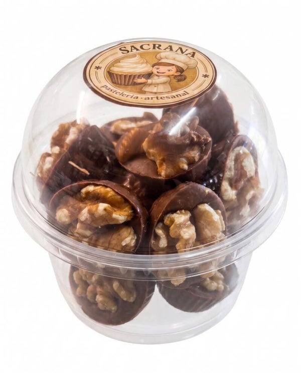 Bombones de Chocolate con Galleta Sablé y Nuez Sacrana 12 uds