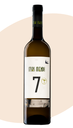 Vino Blanco Istas Mendi 7 Guarda Hondarrabi Zuri - Hondarrabi Zuri Zerratie - Riesling 750ml (Istas Mendi) - Bizkaiko Txakolina