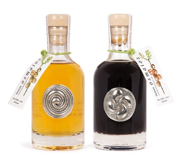 Licores Os Maios (botellas decoradas con estaño) 200ml (Licores Artesanos Os Maios)