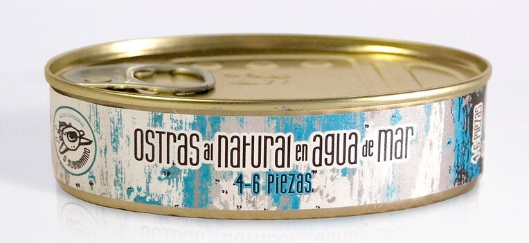 Ostras al Natural en Agua de Mar O Submarino 6-8 piezas 266grs