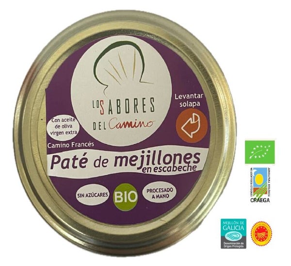 Pate de Mejillones en Escabeche Los Sabores del Camino BIO 102grs (Los Sabores del Camino)