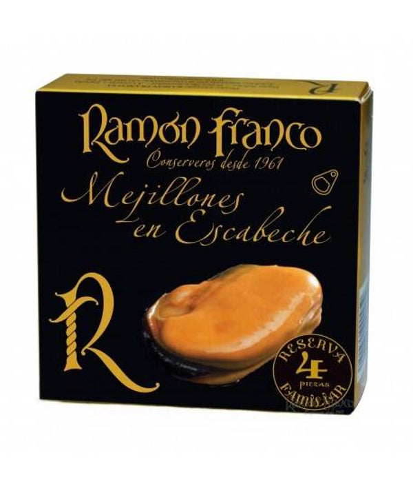 Mejillones Gigantes Ramón Franco en Escabeche 4 piezas 115grs