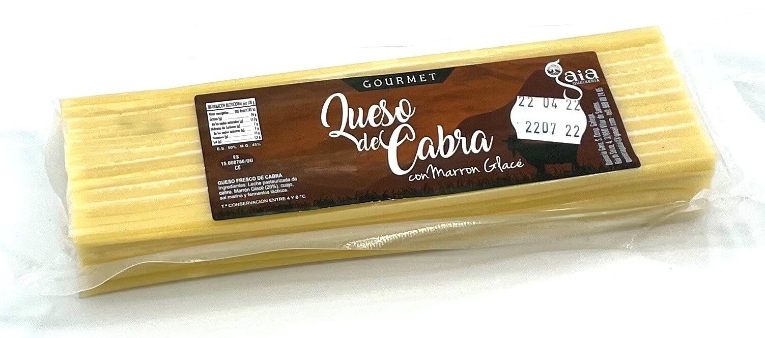 Rulo de Cabra Gaia con Marron Glace 300grs aprox (Gaia Gourmet)