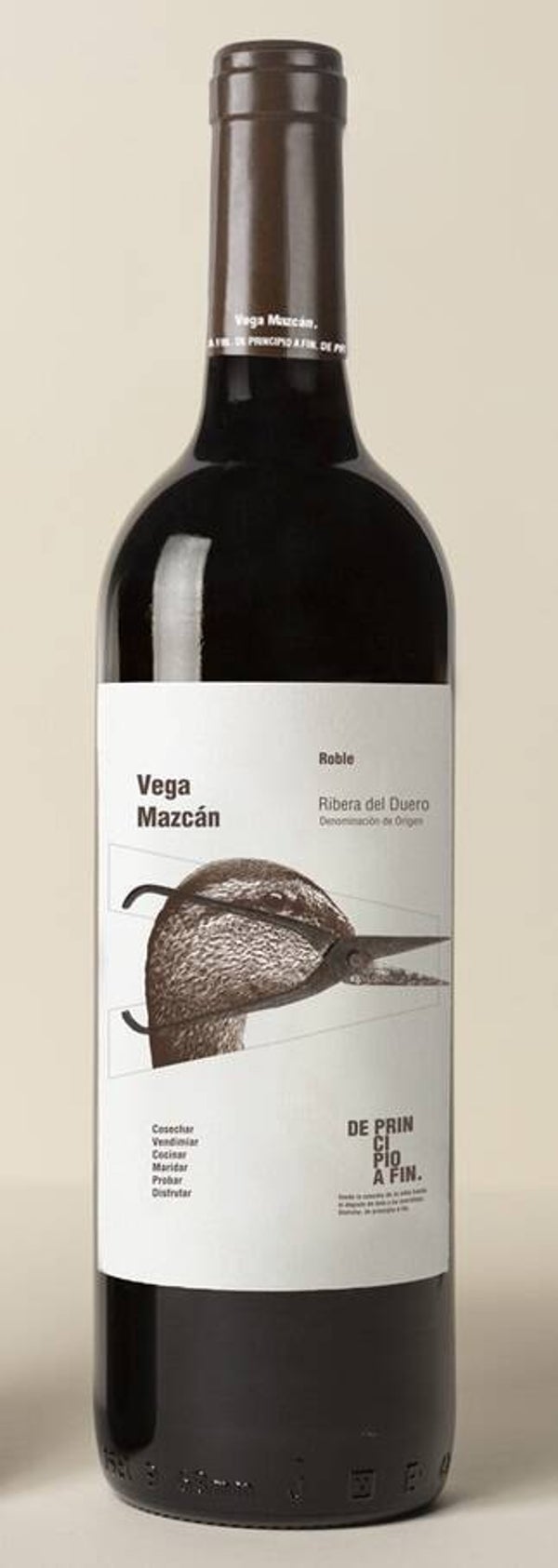 Vino Tinto Vega Mazcan Barrica Tempranillo 750ml (Vegamar) - Ribera de Duero