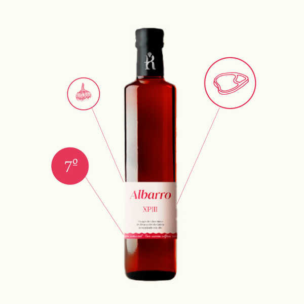 Vinagre Albarro XPIII de Vino Tinto Aromatizado con Ajo (Vinagres do Ribeiro)