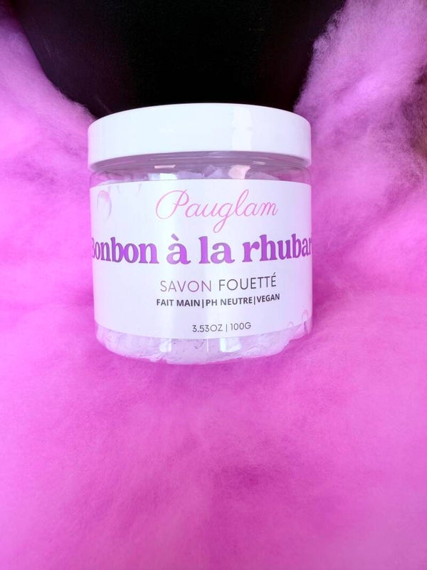 Savon fouetté - Bonbon à la rhubarbe