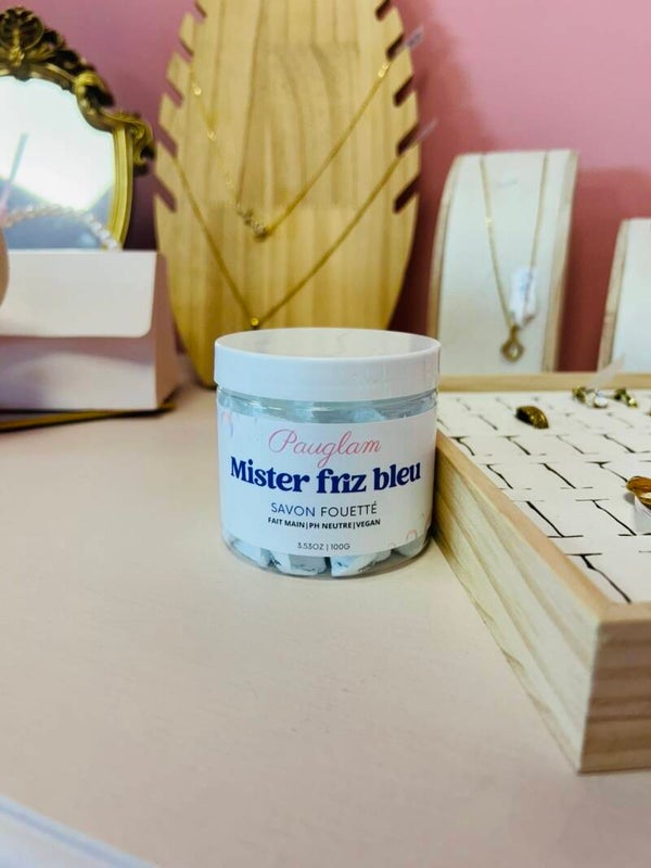 Savon fouetté : Mister friz bleu