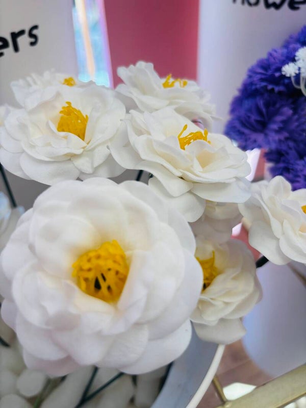 Fleur de savon - Blanche
