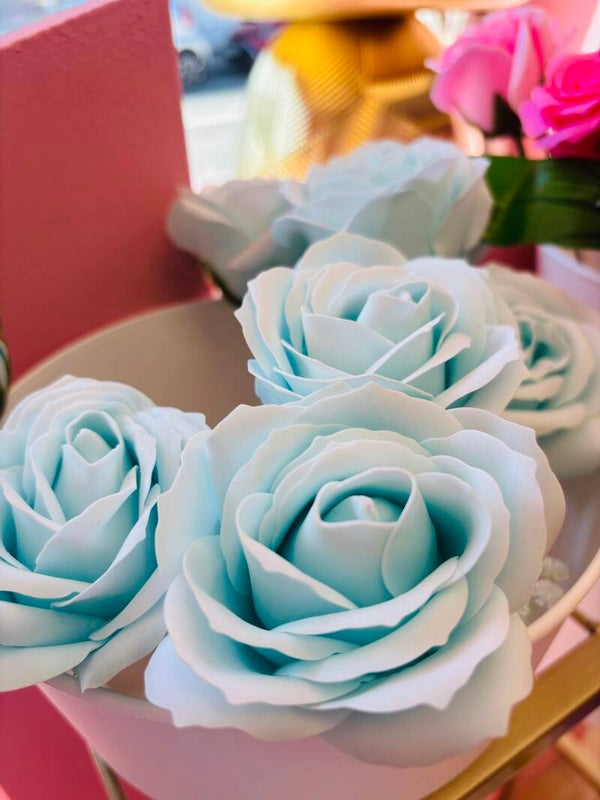 Roses de Savon  – Bleu Layette