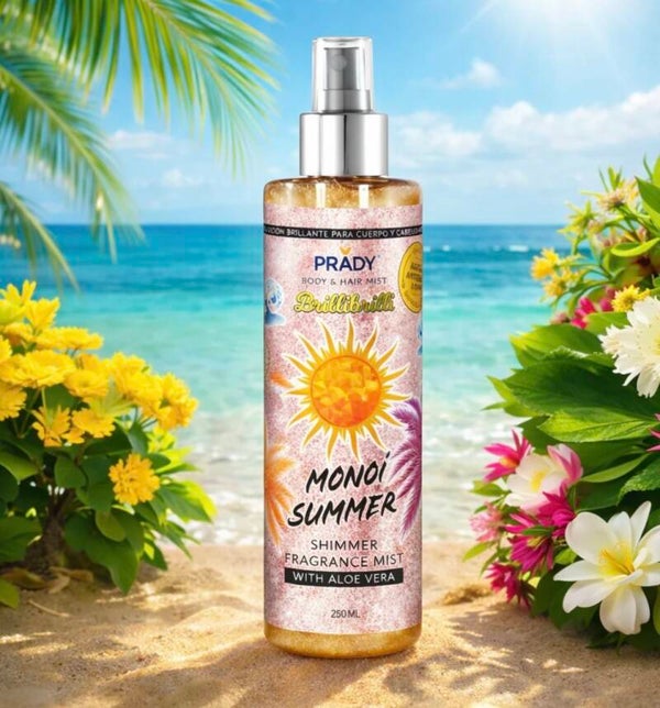 Brume parfumée paillettes - Monoï