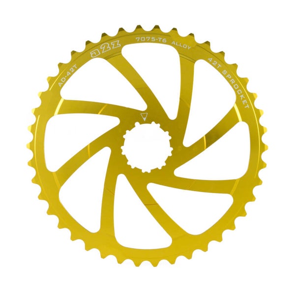 Wide Range Cassette Adapter Sprocket (42T, Gold)