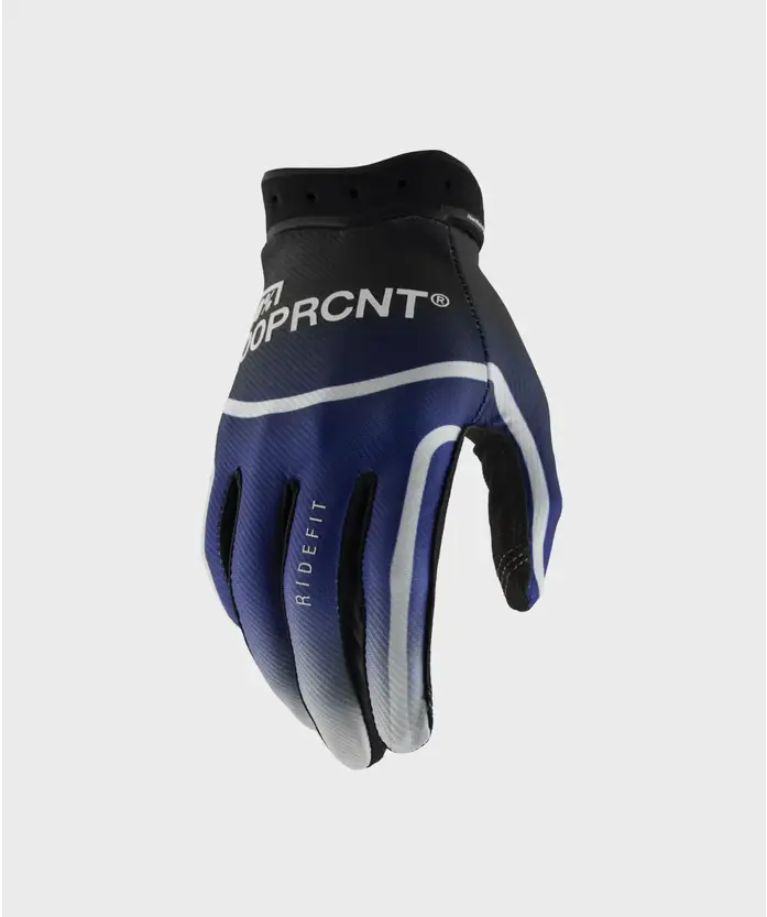 100% Ridefit Glove Blue
