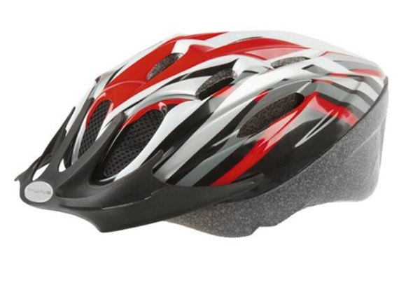 M-WAVE ACTIVE BLACK/RED MEDIUM HELMET [53-57cm]