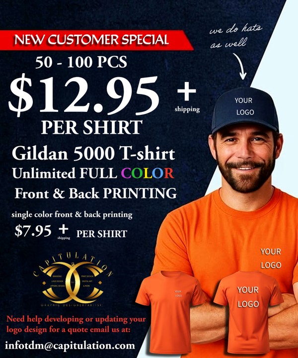Gildan 5000 T-shirt (50 - 100 PCS)