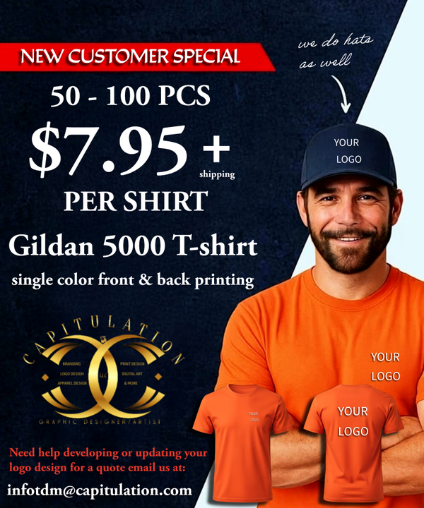 Gildan 5000 T-shirt (50 - 100 PCS)