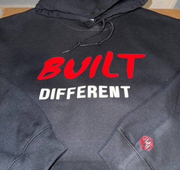 UNISEX BLACK BBM HOODIE | BUILT DIFFERENT