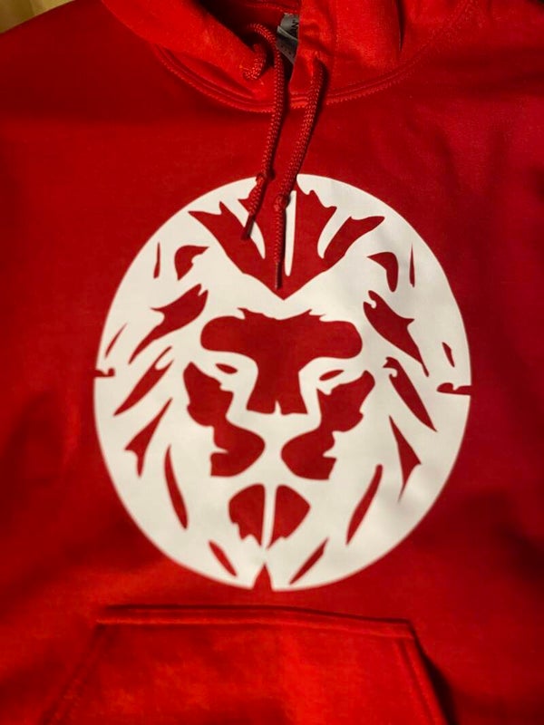 Red Hoodie w/Full Lion Face