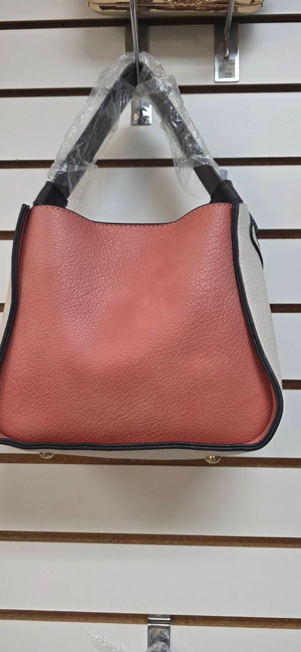 Two tone rose and white purse