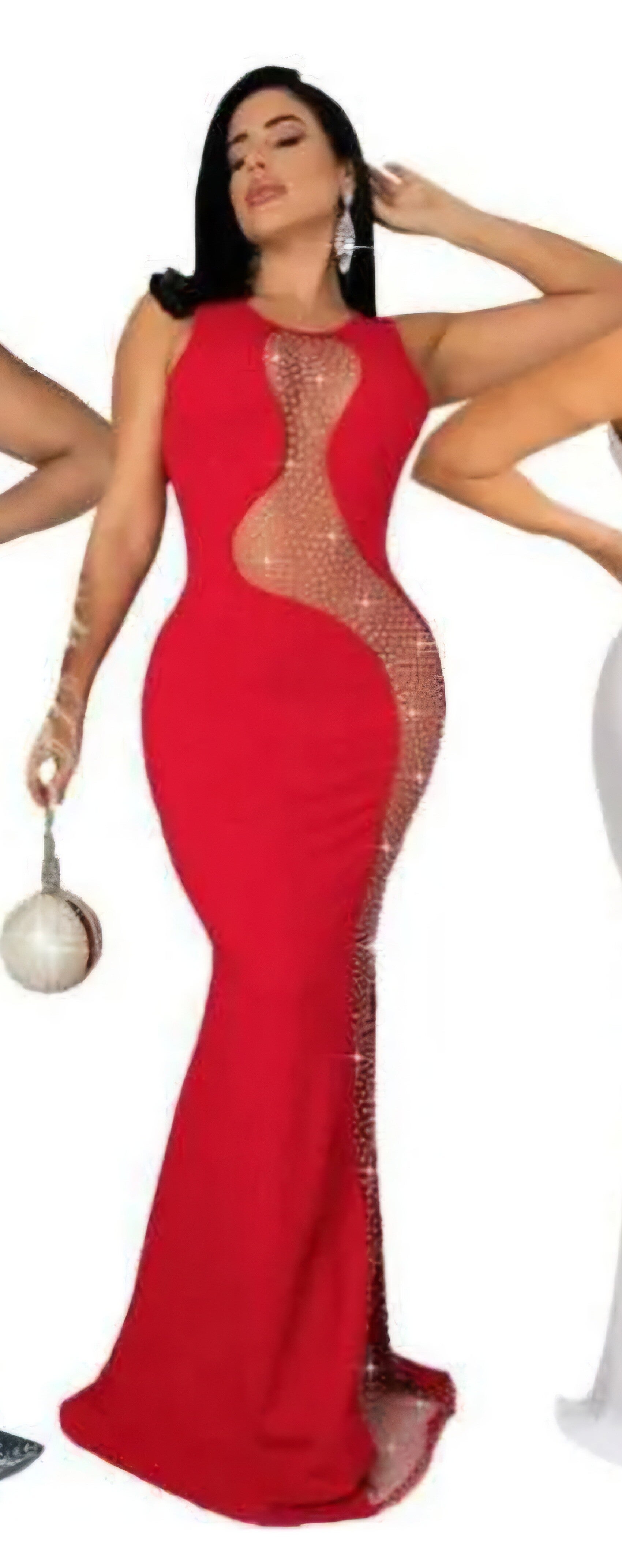 Red Sequence side show dress