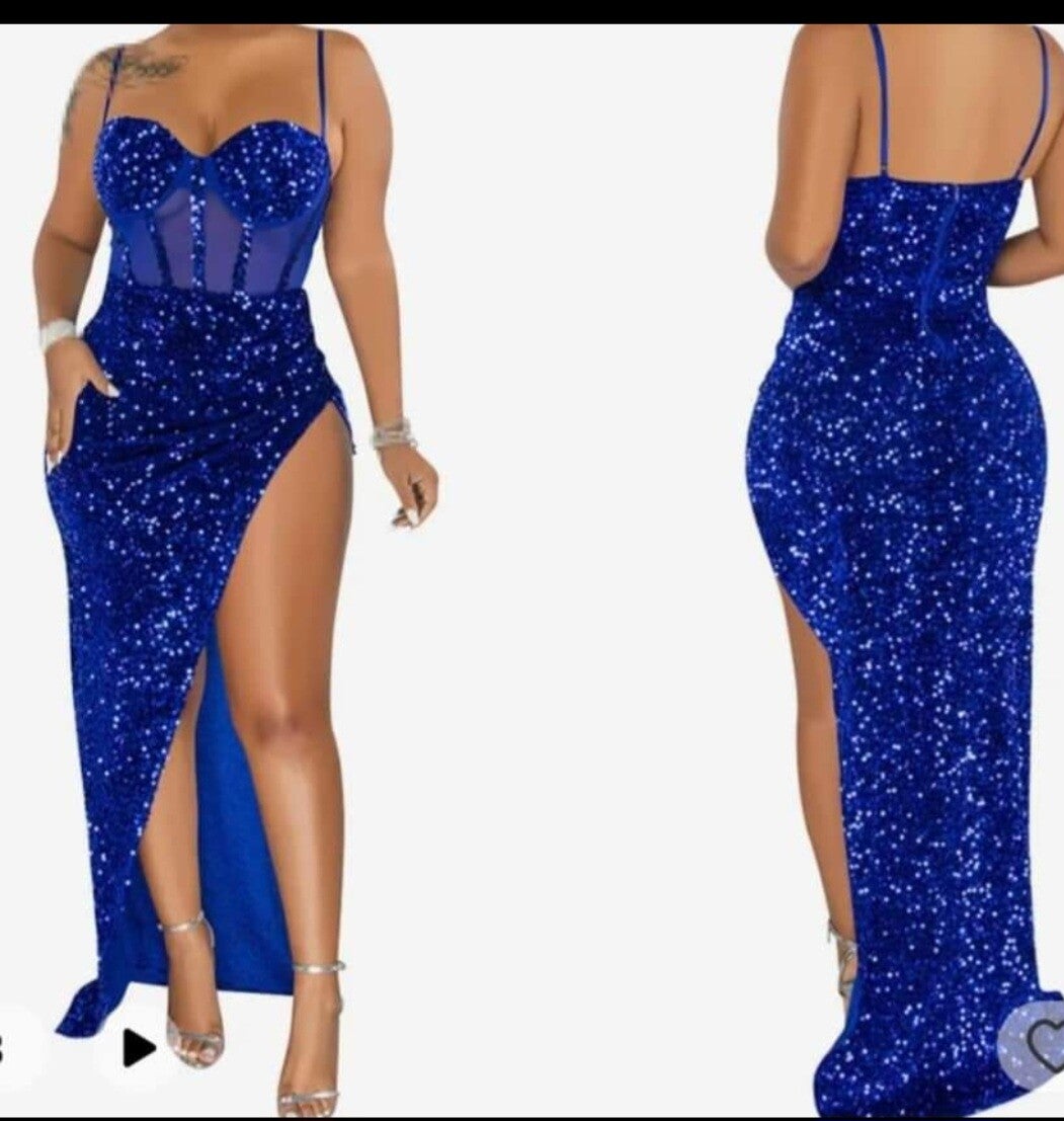 Blue party dress