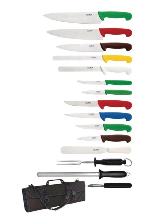 Hygiplas 15 Piece Knife Set with Carry Case