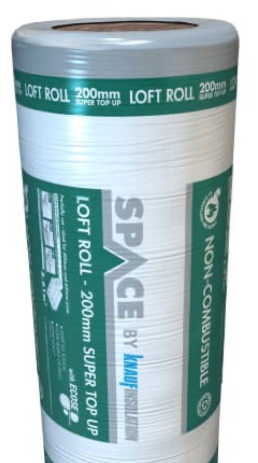 Knauf 200mm Insulation Super Top Up Loft Roll