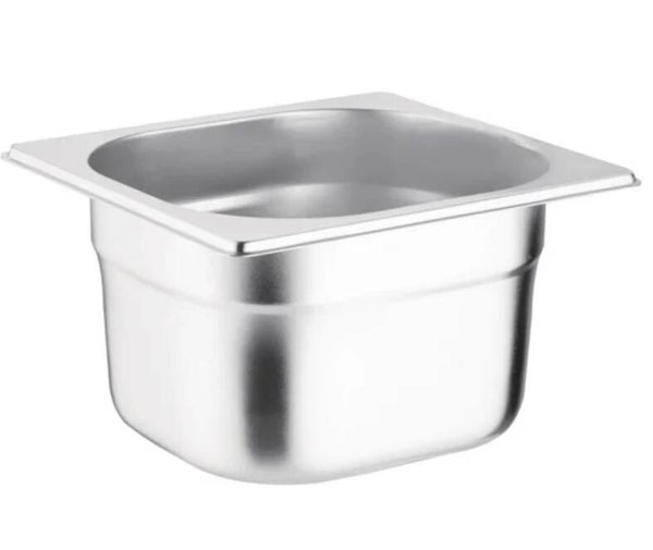 Vogue Stainless Steel Gastronorm Tray Set with Lids 1/6