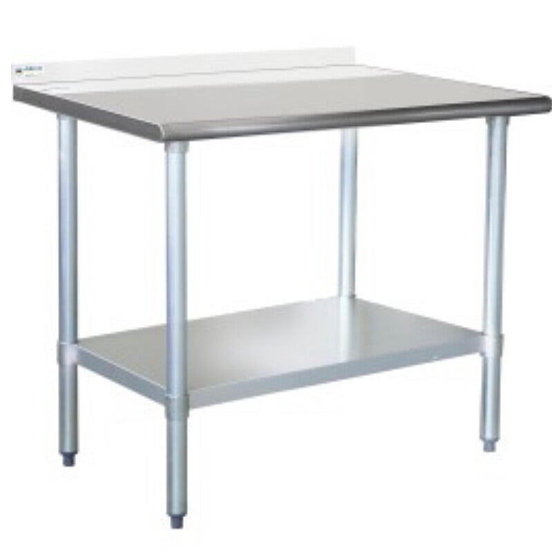 Commercial Work table Stainless steel Rear upstand Bottom shelf