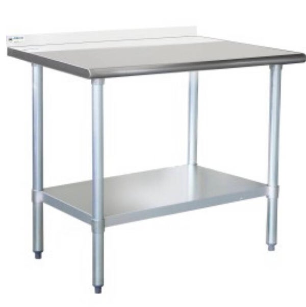 Commercial Work table Stainless steel Rear upstand Bottom shelf