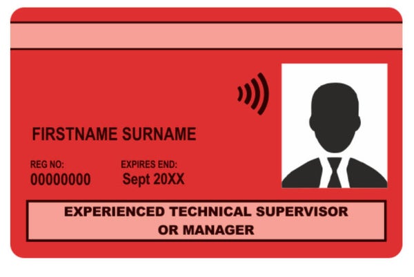 Red CSCS Card - Experienced Card (Technical, Supervisory and Management)
