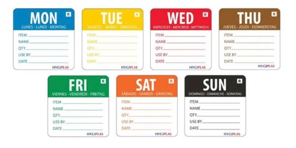 Vogue Removable Day of the Week 50mm Label Set