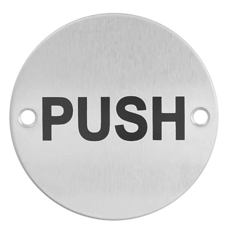 ECLIPSE PUSH FIRE DOOR SIGN 76MM