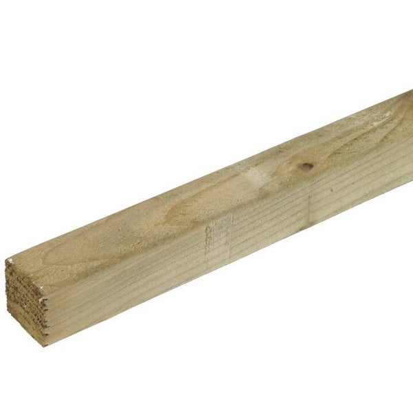 Sawn Treated Green Easi Edge 50 x 47mm (2" x 2") Kiln Dried 3.6m