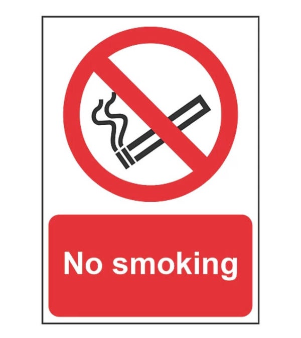 ESSENTIALS "NO SMOKING" SIGN 210MM X 148MM