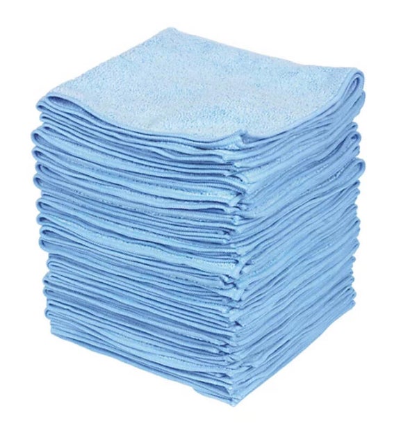 ESSENTIALS MICROFIBRE CLOTHS BLUE 380MM X 380MM