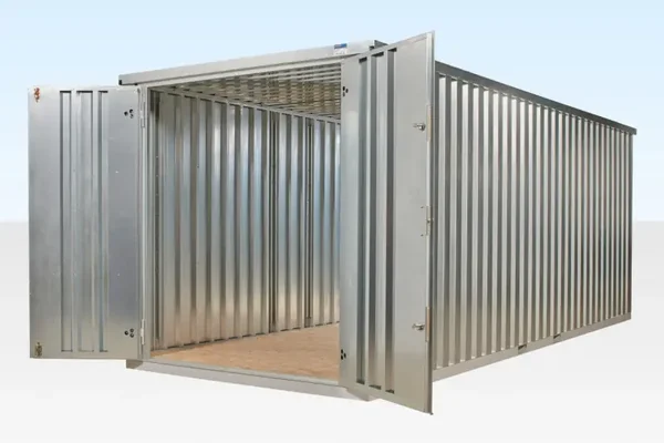 6M XL FLAT PACK CONTAINER STORE – GALVANISED