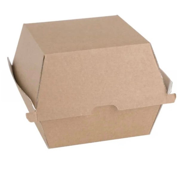 Fiesta Compostable Kraft Burger Boxes
