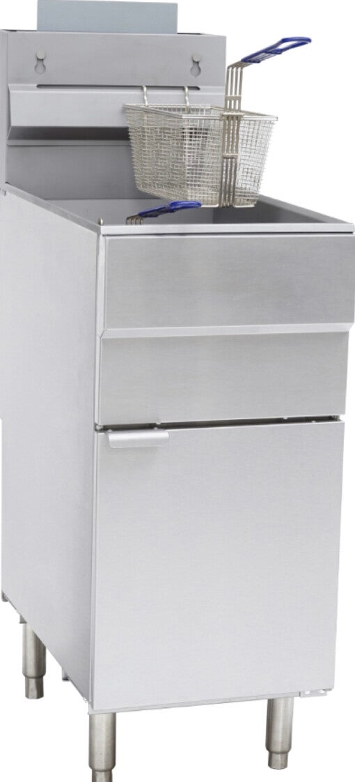 Commercial Gas Tube Fryer 20L Free Standing 26.4kW