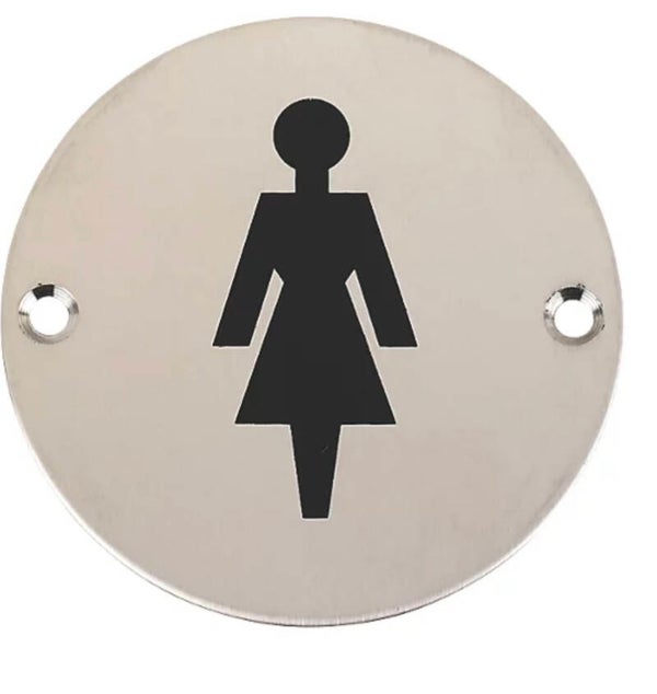 ESSENTIALS FEMALE TOILET SIGN 76MM
